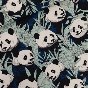 Picture of Panda Party - M - French Terry - Zwart