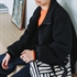 Picture of Matelassé Piqué Tricot - Zwart