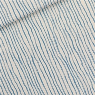 Bild von Wiggly Verticals - Blau - M - French Terry - Papyrus Crème